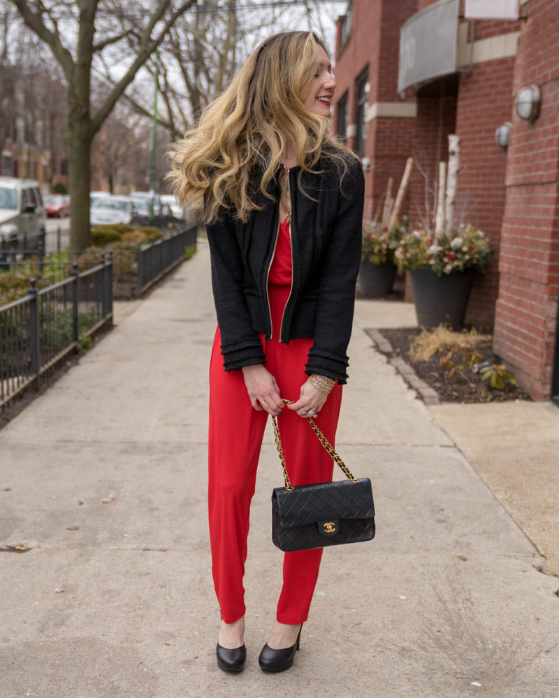 Red Jumpsuit with Coat Outfits (3 ideas & outfits)