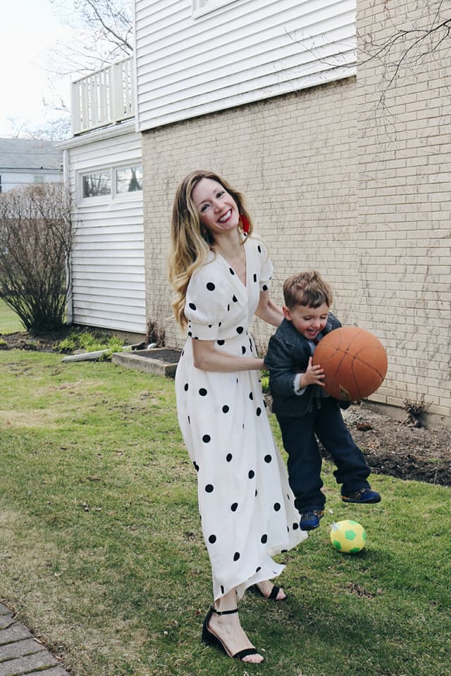 mom of boys soccer mom anthropologie dress